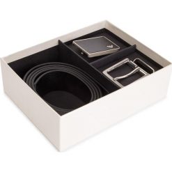 Pasek męski Emporio Armani Y4S225 YMB4E 88044. Czarne paski męskie Emporio Armani, w paski. Za 649,00 zł.