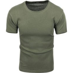 Koszulka męska t-shirt gładki zielony Recea. Zielone koszulki męskie Recea, s, bez wzorów, z bawełny, klasyczne, z klasycznym kołnierzykiem. Za 17,99 zł.