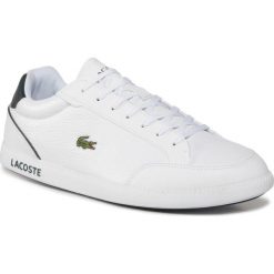 Sneakersy LACOSTE - Graduatecap 0120 1 Sma 7-40SMA00171R5 Wht/Dk Grn. Białe sneakersy męskie Lacoste, na co dzień, bez wzorów, ze skóry ekologicznej, bez zapięcia. Za 449,00 zł.