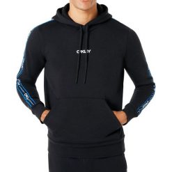 OAKLEY Bluza Street Logo Tape Hooded Fleece Blk. Bluzy męskie Oakley, m, bez wzorów, z softshellu, street, bez kołnierzyka, bez rękawów, bez kaptura. Za 206,00 zł.