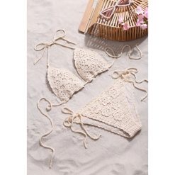 Beżowy Strój Kąpielowy Morning Sun. Brązowe dół bikini marki other. Za 89,99 zł.