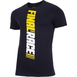 T-shirt męski TSM232 - ciemny granat. Czarne t-shirty męskie 4f, m, bez wzorów, bez kołnierzyka, bez rękawów. Za 29,99 zł.