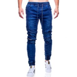 Spodnie męskie joggery jeansowe Recea. Spodnie męskie Recea, s, bez wzorów, z bawełny. W wyprzedaży za 79,99 zł.