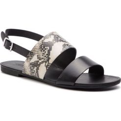 Sandały VAGABOND - Tia 4731-208-87 Sand/Black. Czarne klapki damskie Vagabond, bez wzorów, ze skóry, bez obcasa, na obcasie. W wyprzedaży za 269,00 zł.