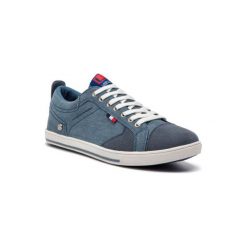 LANETTI M17SS720-1. Niebieskie półbuty męskie Lanetti, bez wzorów, ze skóry ekologicznej, bez zapięcia. Za 119,99 zł.