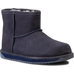 Buty EMU AUSTRALIA - Paterson Mini W10946 Indigo 2015. Niebieskie kozaki damskie EMU Australia, na co dzień, z wełny, bez obcasa, bez zapięcia. W wyprzedaży za 449,00 zł.