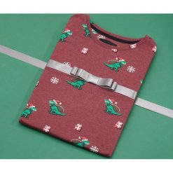 T-shirt z motywem świątecznym - Bordowy. Czerwone t-shirty męskie Reserved, s, bez wzorów, wizytowe, bez kołnierzyka. Za 29,99 zł.