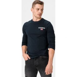 Napapijri S-Ice Koszulka Niebieski. Niebieskie podkoszulki męskie Napapijri, s, z nadrukiem, z bawełny, z długim rękawem. Za 181,95 zł.