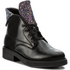 Botki BALDACCINI - 974000-L Czarny S/Brokat Czarny. Czarne buty zimowe damskie Baldaccini, ze skóry, na obcasie. W wyprzedaży za 249,00 zł.