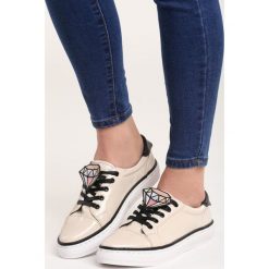 Beżowe Buty Sportowe Daimond. Brązowe buty sportowe damskie marki NEWFEEL, z gumy. Za 49,99 zł.
