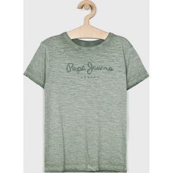 Pepe Jeans - T-shirt dziecięcy Ivan. Zielone t-shirty chłopięce Pepe Jeans, z nadrukiem, z bawełny, bez rękawów. W wyprzedaży za 69,90 zł.