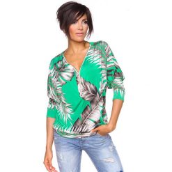 T-shirty damskie: Koszulka „Diane” w kolorze zielonym
