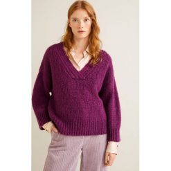 Mango - Sweter Bugan. Czerwone swetry oversize damskie marki Mango, m, z dzianiny. W wyprzedaży za 69,90 zł.