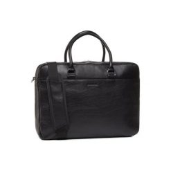 TORBA Gino Rossi GR-02 Czarny. Czarne torby męskie skórzane Gino Rossi, bez wzorów, ze skóry. Za 399,99 zł.