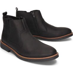 RIEKER 33660-00 black, botki męskie. Czarne botki męskie Rieker, na zamek. Za 339,90 zł.