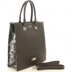Eva Minge Femestage Elegacka torebka shopper szary. Szare shopper bag damskie Eva Minge, w paski, ze skóry. Za 169,00 zł.