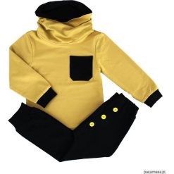 BUGZY Zestaw bluza z kominem + Spodnie czarne. Czarne bluzy chłopięce marki Pakamera. Za 139,00 zł.