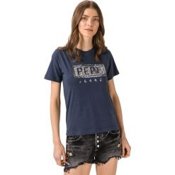 Pepe Jeans Charis Koszulka Niebieski. Niebieskie koszulki damskie Pepe Jeans, xs, z aplikacjami, z bawełny, bez kołnierzyka. Za 175,95 zł.