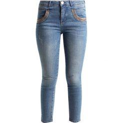 Mos Mosh SHINE SPLIT 7/8 Jeans Skinny Fit light blue denim. Niebieskie jeansy damskie skinny marki Mos Mosh, z elastanu. W wyprzedaży za 389,35 zł.
