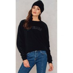 Swetry oversize damskie: Colourful Rebel Sweter oversize ze sznurowaniem Superstar – Black