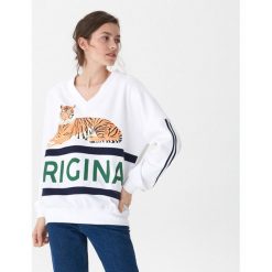 Bluza oversize - Biały. Białe bluzy damskie House, s, bez wzorów, bez rękawów, bez kaptura. Za 89,99 zł.