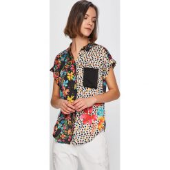 Desigual - Koszula. Szare bluzki damskie Desigual, na co dzień, s, bez wzorów, z poliesteru, casualowe, bez kołnierzyka, z krótkim rękawem. W wyprzedaży za 239,90 zł.