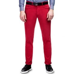 Spodnie OTTAVIO 15-88MC. Czerwone spodnie męskie Giacomo Conti, m, bez wzorów, z elastanu, klasyczne. Za 229,00 zł.