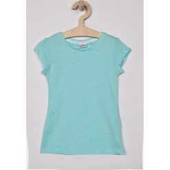 Blukids - Top dziecięcy 98-128 cm (2-pack). Niebieskie bluzki dziewczęce Blukids, z nadrukiem, z bawełny, z okrągłym kołnierzem, z krótkim rękawem, krótkie, bez kaptura. W wyprzedaży za 29,90 zł.