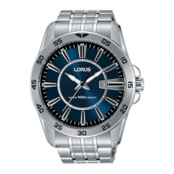 Zegarek "RH971HX9" w kolorze srebrnym. Szare, analogowe zegarki męskie marki Lorus, Pulsar, srebrne. W wyprzedaży za 179,95 zł.