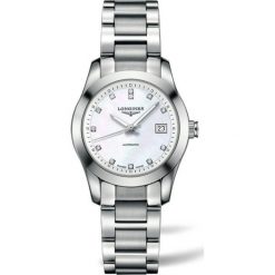 LONGINES CONQUEST L2.285.4.87.6. Białe zegarki damskie marki LONGINES, ze stali. Za 8370,00 zł.