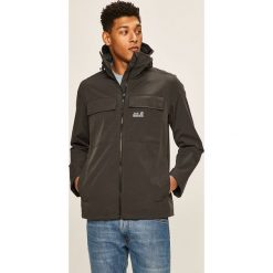 Jack Wolfskin - Kurtka. Czarne płaszcze męskie Jack Wolfskin, s, bez wzorów, z materiału, krótkie, z kapturem. Za 399,90 zł.
