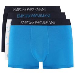 Komplet 3 par bokserek Emporio Armani 111625 0P722 66135. Bokserki męskie Emporio Armani, bez wzorów, z bawełny. Za 219,00 zł.