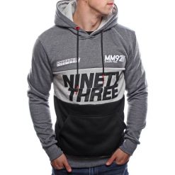 Bluza męska z kapturem grafitowa Recea. Szare bluzy męskie Recea, xl, bez wzorów, z bawełny, z kapturem, bez rękawów, z kapturem. Za 69,90 zł.