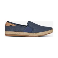 Geox Copacabana Espadryle Niebieski. Niebieskie espadryle męskie Geox, bez wzorów, z materiału. Za 297,95 zł.