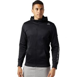 Bejsbolówki męskie: Reebok Bluza męska Wor Poly FLC FZ Gra czarna r. L (BR7761)