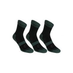 Skarpety sportowe RS160 3 pary. Czarne skarpetki damskie ARTENGO, z elastanu. Za 14,99 zł.