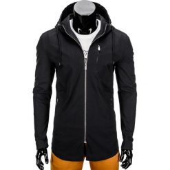 KURTKA MĘSKA PRZEJŚCIOWA PARKA C311 - CZARNA. Czarne parki męskie marki Ombre Clothing, m, z bawełny, eleganckie. Za 99,00 zł.
