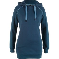 Długa bluza z wpuszczanymi kieszeniami bonprix ciemnoniebieski. Bluzy damskie bonprix. Za 49,99 zł.