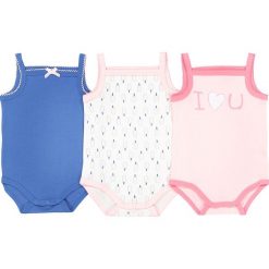 Body niemowlęce: Bawełniane body z cienkimi ramiączkami 0-3 lat (komplet 3 szt.)