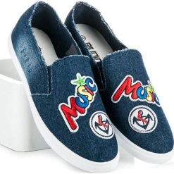 Trampki damskie slip on: Slipony z naszywkami BRANWEN