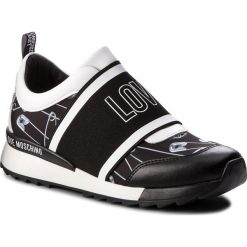 Sneakersy LOVE MOSCHINO - JA15032G16IR100A Nero. Czarne sneakersy damskie Love Moschino, ze skóry ekologicznej. W wyprzedaży za 529,00 zł.