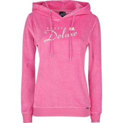 Pussy Deluxe Classic Fluffy Hoodie Bluza z kapturem damska różowy. Czerwone bluzy rozpinane damskie Pussy Deluxe, s, z nadrukiem, z kapturem. Za 199,90 zł.
