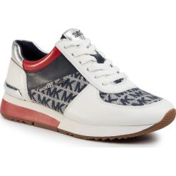 Sneakersy MICHAEL MICHAEL KORS - Allie Trainer 43R0ALFS1Y Ivory/Denim. Niebieskie półbuty damskie MICHAEL Michael Kors, na co dzień, bez wzorów, ze skóry ekologicznej, bez obcasa, na płaskiej podeszwie, bez zapięcia. Za 779,00 zł.
