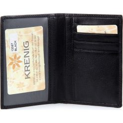 Skórzane etui na karty, dokumenty KRENIG Classic 12067 czarne - Czarny. Czarne etui męskie Krenig, ze skóry. Za 69,99 zł.