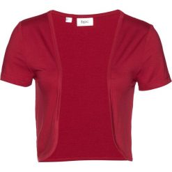 Bolerko shirtowe bonprix ciemnoczerwony. Czerwone bolerka i narzutki damskie bonprix. Za 24,99 zł.