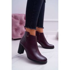 Botki Damskie Na Obcasie Sergio Leone Bordowe BT518. Czerwone botki damskie Sergio Leone, na jesień, bez obcasa, na obcasie, bez zapięcia. Za 119,00 zł.
