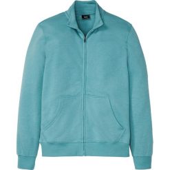 Bluza rozpinana ze stójką bonprix zieleń morska. Zielone bluzy męskie bonprix, s, z dzianiny. Za 84,99 zł.
