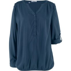 Bluzka, długi rękaw bonprix ciemnoniebieski. Niebieskie bluzki longsleeves bonprix. Za 49,99 zł.
