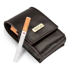 Skórzane damskie etui na papierosy Felice FA14 standard ciemnobrązowe - Brązowy. Pomarańczowe etui damskie Felice, ze skóry. Za 29,99 zł.