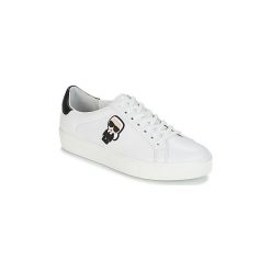 Buty Karl Lagerfeld KUPSOLE KARL ICONIK. Białe trampki i tenisówki damskie KARL LAGERFELD, bez wzorów, bez zapięcia. Za 559,20 zł.